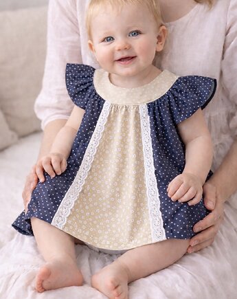 Sukienka dziewczęca handmade, Casual Natural Clothes