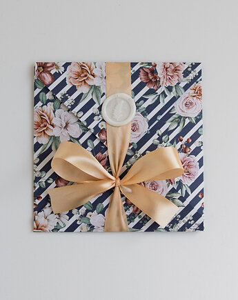 Kartka ślubna kopertówka lastriko paski, Papiernik