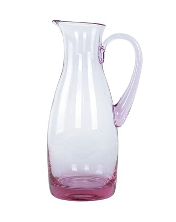 Dzbanek szklany różowy, włoski design, lata 70, produkcja: Włochy, Przetwory design