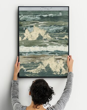 Plakat Bałtyk, zlepki sklejki