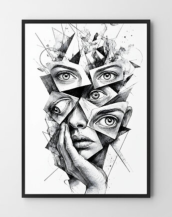 Plakat Oczy abstrakcja, HOG STUDIO
