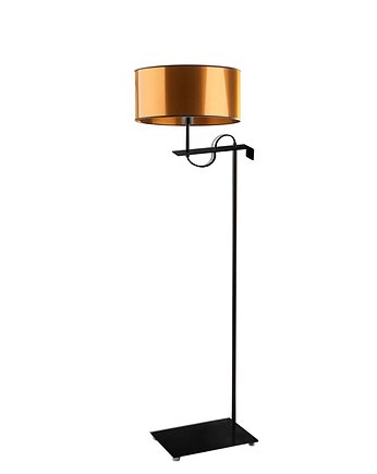 Industrialna lampa stojąca do biura w miedziano-czarnym kolorze  KAMERUN MIRROR, LYSNE