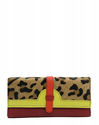 Portfel damski skórzany ze skrawków kolorowy przegródki na karty OLIVKA, Olivka Warsaw