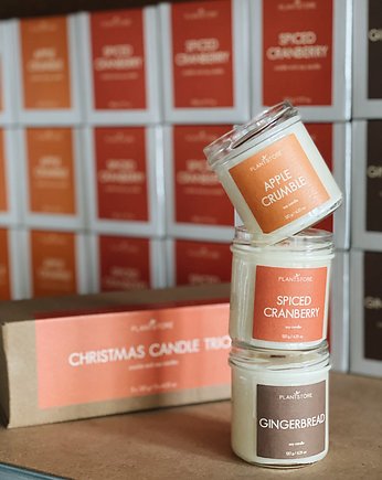 Zestaw świec sojowych CHRISTMAS CANDLE TRIO 3 x 120 g, Plantstore