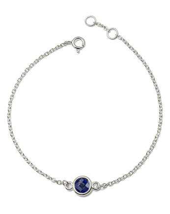 Aura - Bransoletka srebrna z lapisem lazuli, Kuźnia Srebra