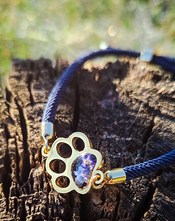 Bransoletka na sznurku z niezapominajkami, Figa handmade accessories