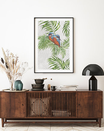 Plakat Kingfisher Green Palm, LeChart