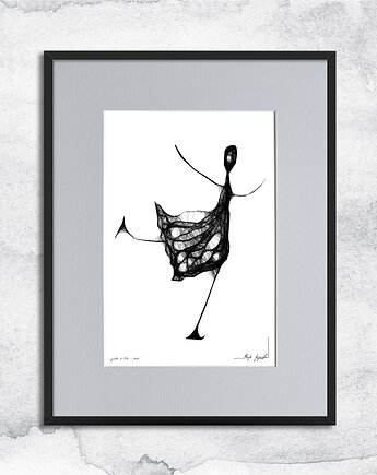 Oprawiona grafika - nr 120 - łyżwiarka, Maja Gajewska