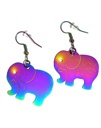 Kolekcja Starlight - kolczyki Słoń - stal, yenoo