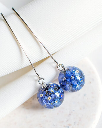 Kolczyki z niezapominajkami, nature gift