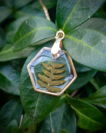 Wisiorek z paprocią, Figa handmade accessories