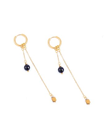 Noc Kairu z prezencikiem - kolczyki koła ze stali szlachetnej pozłacanej, Kulka Bransoletki