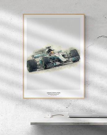 Plakat Tory wyścigowe - Lewis Hamilton, OSOBY - Prezent dla świadka