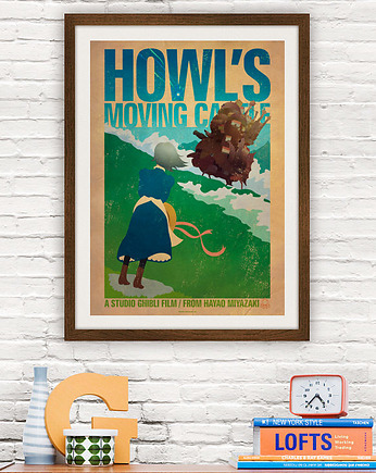 Plakat Howl's Moving Castle - Ghibli, minimalmill