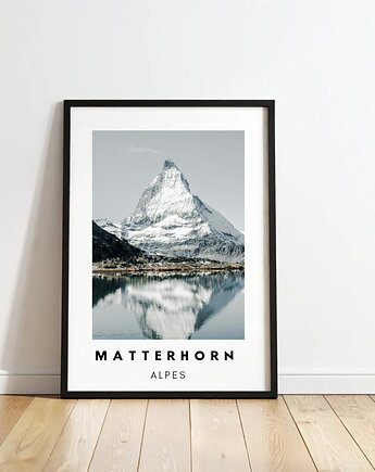 PLAKAT travel poster  Matterhorn zdjęcie personalizacja góra, black dot studio
