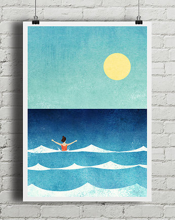 Plakat Wakacje nad morzem, minimalmill