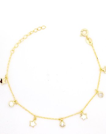 Pozłacana bransoletka z zawieszkami pr. 925, VENA Jewellery