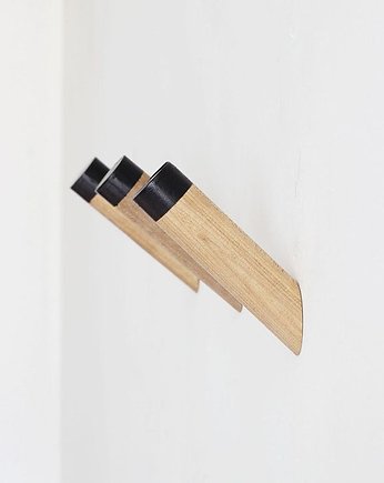 Drewniany wieszak circle black, Little Wood Bunny