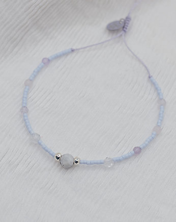 Bransoletka Płodność - Selenit Topaz Ametryn, w hand works