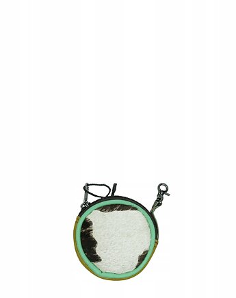 Bilonówka portfelik skórzany ze skrawków okrągły na prezent OLIVKA, Olivka Warsaw