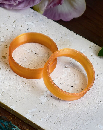 Tunele do uszu 10-100mm / przezroczysty pomarańcz / plugi, tunele siodłowe, Spirit Of Copper