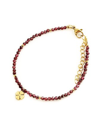 Bransoletka granat, czterolistna kończyna, Colie