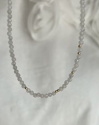 Naszyjnik AGAT LICZI wykonane z kamienie naturalne  i srebrna, ATdiament