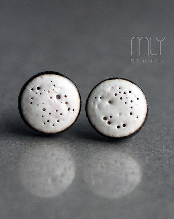Kolczyki ceramiczne Mini Pumeks 6mm, Magda Łysiak