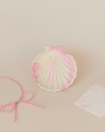 Podstawka gipsowa w kształcie muszli, ma.no.decor