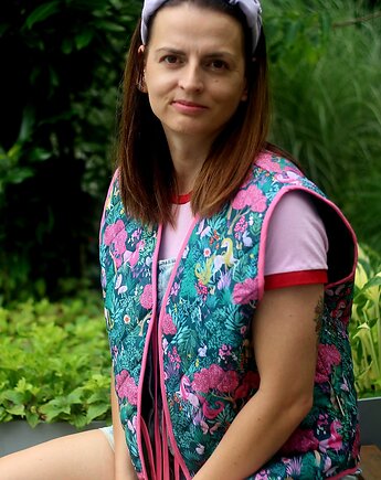Pikowana kamizela w baśniowy las, Honolulu Wear
