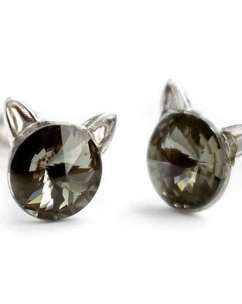 Kolczyki - kryształy Swarovski -Kotulek Memulek (większe), Marisella