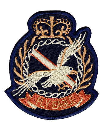Naszywka naprasowanka FLY EAGLE BEŻOWA termoprzylepna haft 8x9,3cm, Wyszywane
