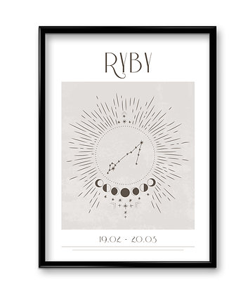 Plakat Ryby Boho, Bury Lis