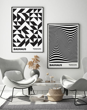 Zestaw 2 plakatów geometria bauhaus v2, HOG STUDIO