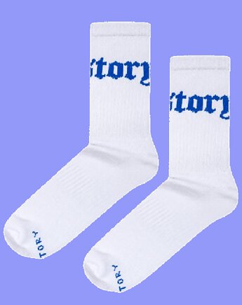 Skarpetki Froty Soxstory All Blue Gothic On White, Soxstory