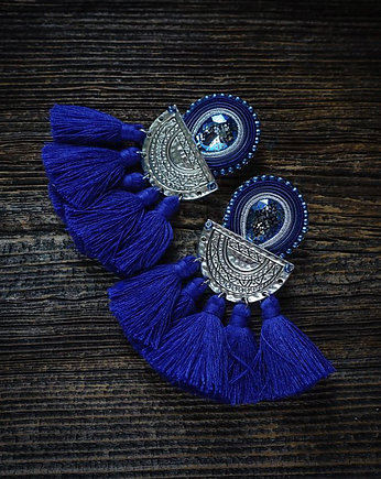 Duże i etniczne kolczyki boho z chwostami, Mrosoutache