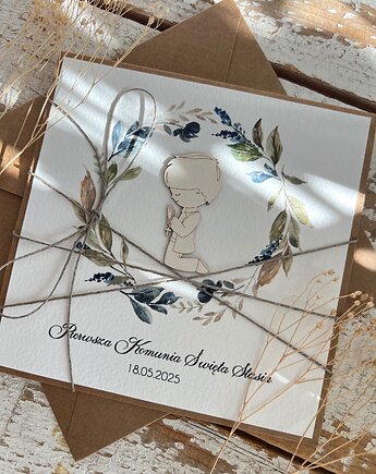 Zaproszenia komunijne z pełną personalizacją handmade, sorte