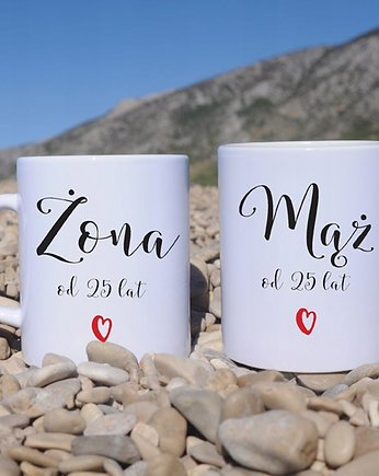 Żona Mąż od 10 20 30 40 50 lat, zestaw kubków, Sowia Aleja