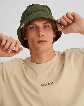 Sztruksowy kapelusz bucket zielony, HARP TEAM