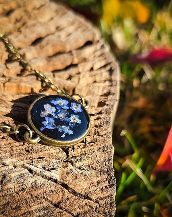 Dwustronna bransoletka z niezapominajkami, Figa handmade accessories