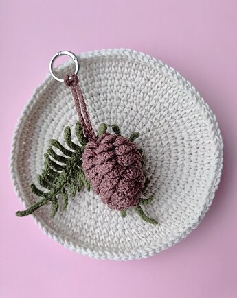 Szydełkowy brelok zawieszka Szyszka, Not only cute crafts