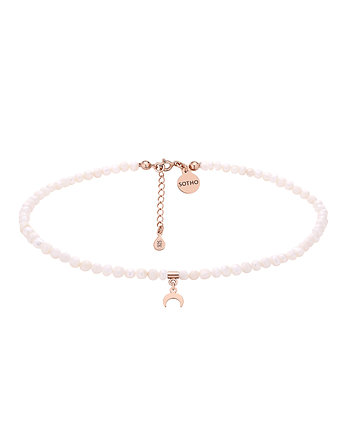 Choker z pereł naturalnych różowe złoto, SOTHO