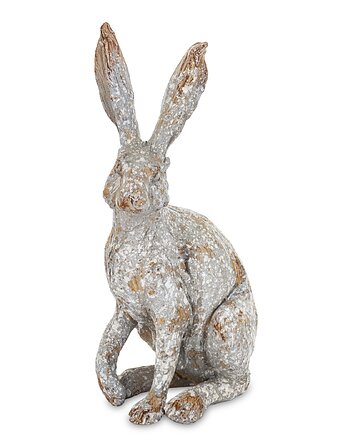 Dekoracja - zając szary 35x13x19 cm LONGORELA-4, MIA home