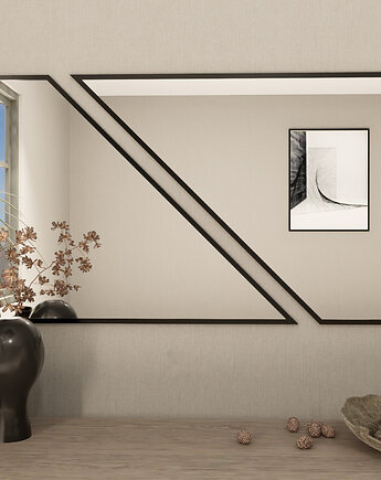 Lustro ścienne loftowe 50x90cm - czarna rama, Nilla Home