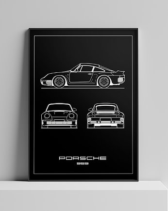 Plakat Legendy Motoryzacji - Porsche 959, Peszkowski Graphic