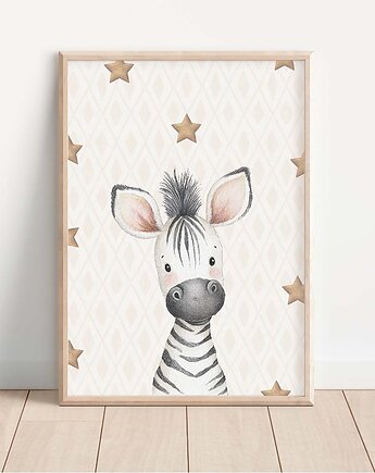 Plakat Zebra - Plakaty Na Ścianę Dla Dzieci, Dekoracjan