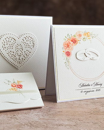 Pamiątka Ślubna z Pudełkiem i Banderolą / WEDDING CHARM, WP 42A, Anna Art and Crafts