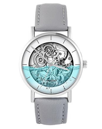 Zegarek - Steampunk wodny - szary, yenoo