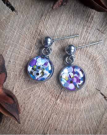 Kolorowe kolczyki wiszące, Figa handmade accessories