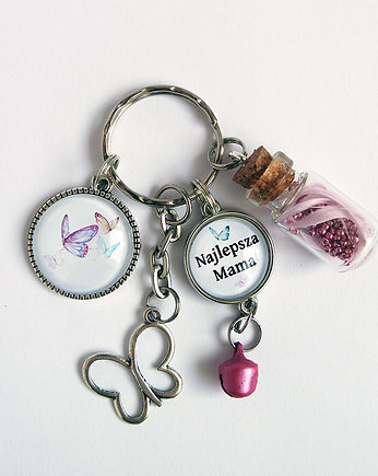 Breloczek - Mama, motyle, fiolka, yenoo